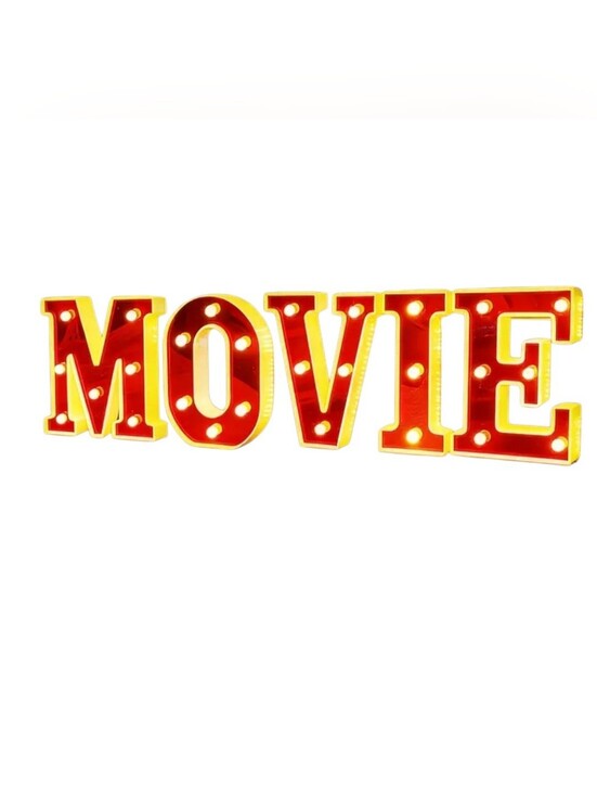 Other - Red 'MOVIE' Marquee Sign Lights - Home Party Decor